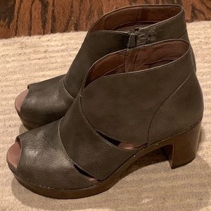 Dansko peep toe booties